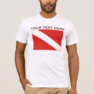 Camisa básica do modelo da bandeira do mergulho