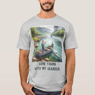 Camisa Básica Gone Fishing Grandfather AI-art