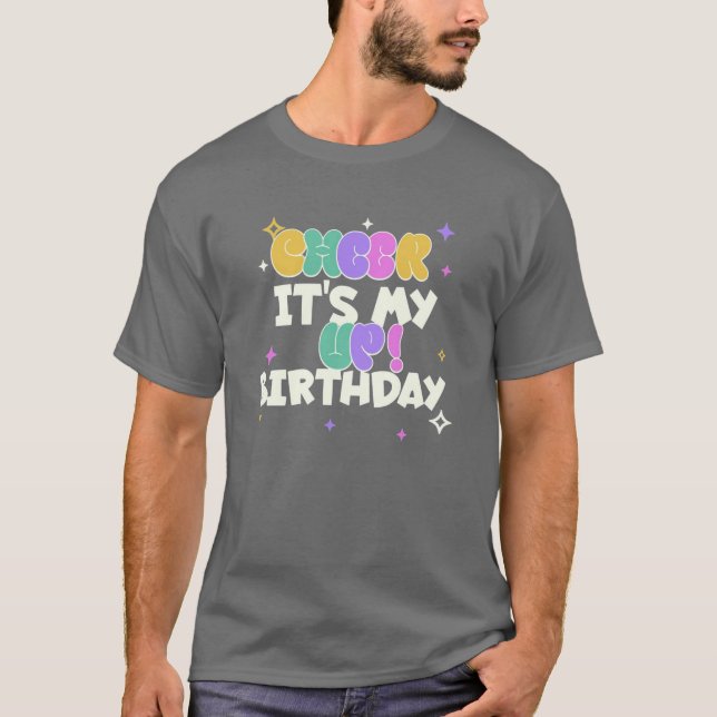 CAMISA BÁSICA PARA HOMENS DE ANIVERSÁRIO  (Frente)