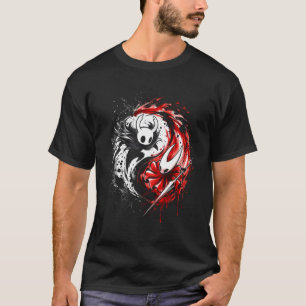 Camisa Básica Preta Hollow Knight Ghost 05