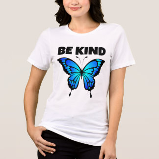 CAMISA BE KIND BLUE BUTTERFLY LADIES