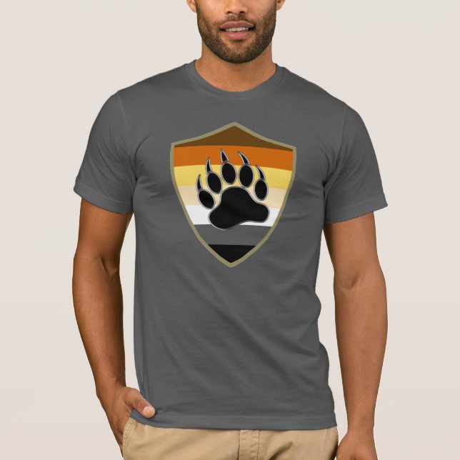 Camisa Bear Pride Shield Bear Paw (Frente)