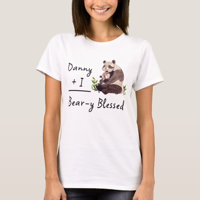Camisa Beary Blessed Panda Mom | Baby Tee Combinan (Frente)