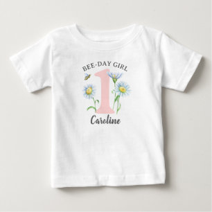 Camisa Bee-Day Girl com Rosa e Margaridas