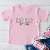 Camisa Big Sis Est 2024 | Anúncio do bebê