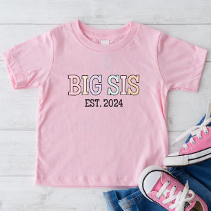 Camisa Big Sis Est 2024 Anúncio do bebê