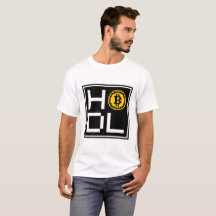 Camisa Bitcoin BTC 8-Bit Quadrado HODL