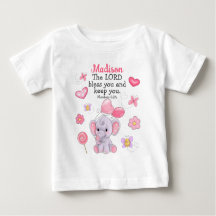 Camisa Blessing Scripture Cute Girl Nome Personali