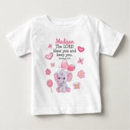 Camisa Blessing Scripture Cute Girl Nome Personali