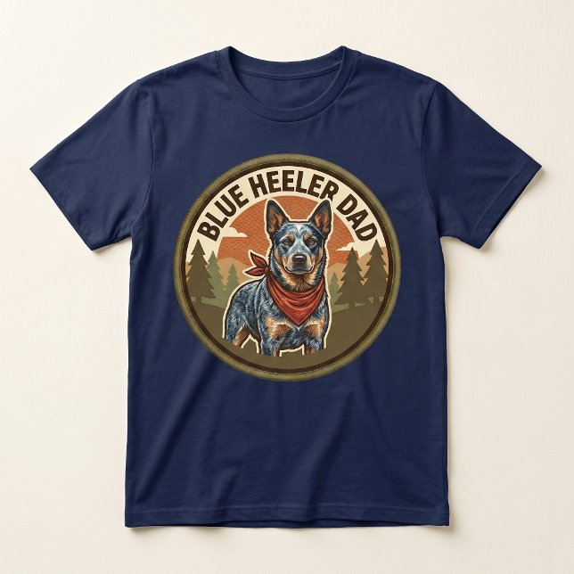 Camisa Blue Heeler Dad Tee | Presente para Pai de  (Criador carregado)
