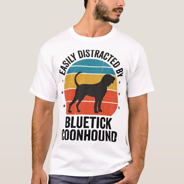 Camisa Bluetick Coonhound Vintage Amante de Cães D (Frente)