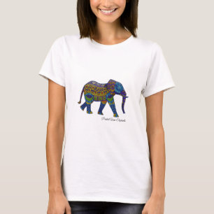 Camisa boémia do elefante do mosaico