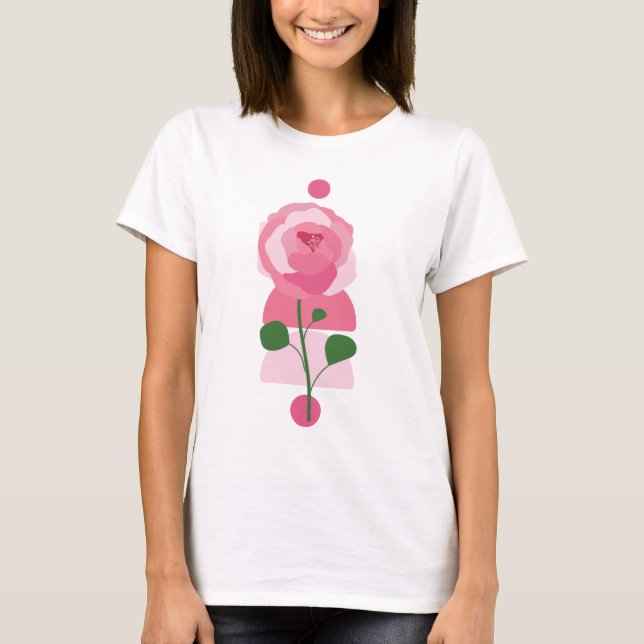Camisa Boho Flor Rosa (Frente)