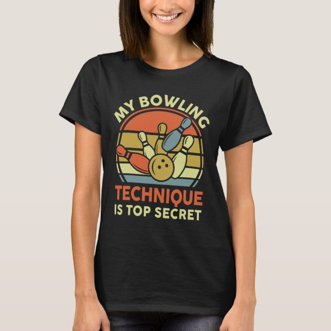 Camisa boliche Minha Técnica De Boliche É Secreta (Frente)