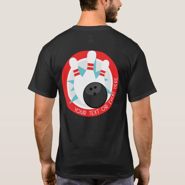 Camisa Boliche Preta Personalizada (Verso)