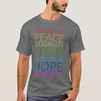 Camisa Bondade Paz Igualdade Amor Esperança Divers