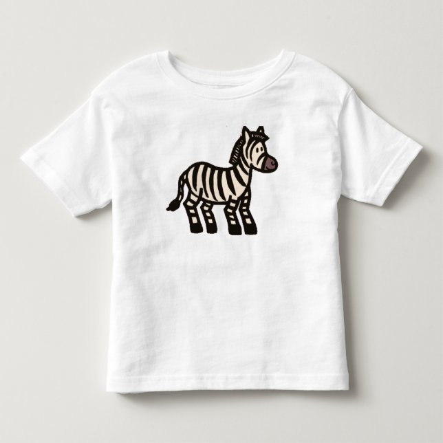 Camisa bonito da criança da zebra dos desenhos (Frente)