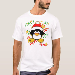 Camisa bonito do feriado T do pinguim do bebê