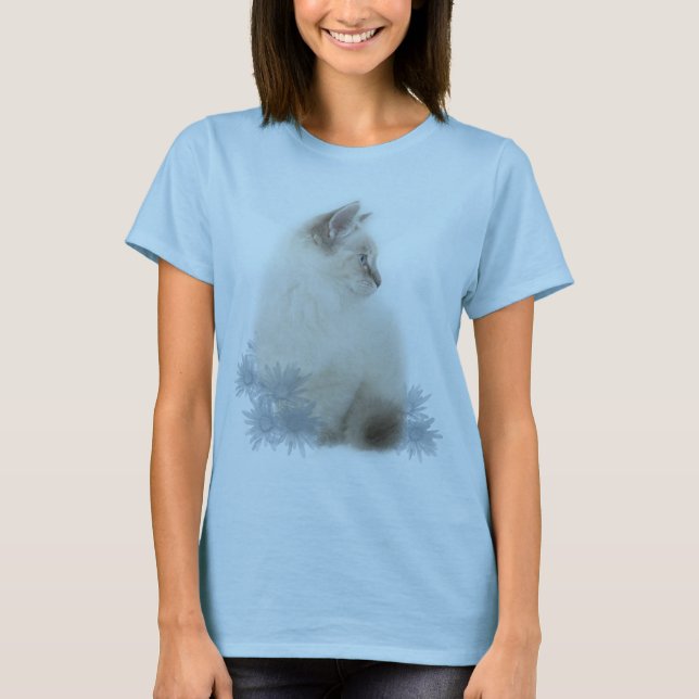 camisa bonito do gatinho t do ragdoll (Frente)