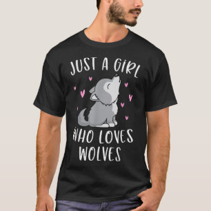 Camisa Bonito Lobo Para Meninas Só Uma Menina Que 