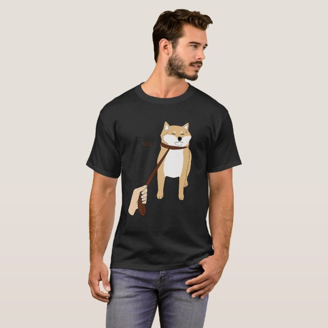 Camisa bonito Nope de Shiba Inu (Frente Completa)