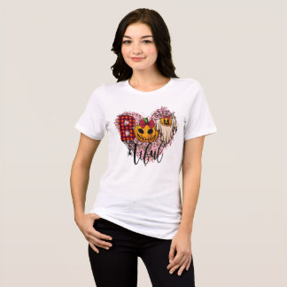 Camisa Boo Halloween T com abóbora