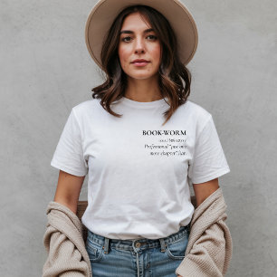 Camisa Bookworm   Suéter com Citação Divertida par