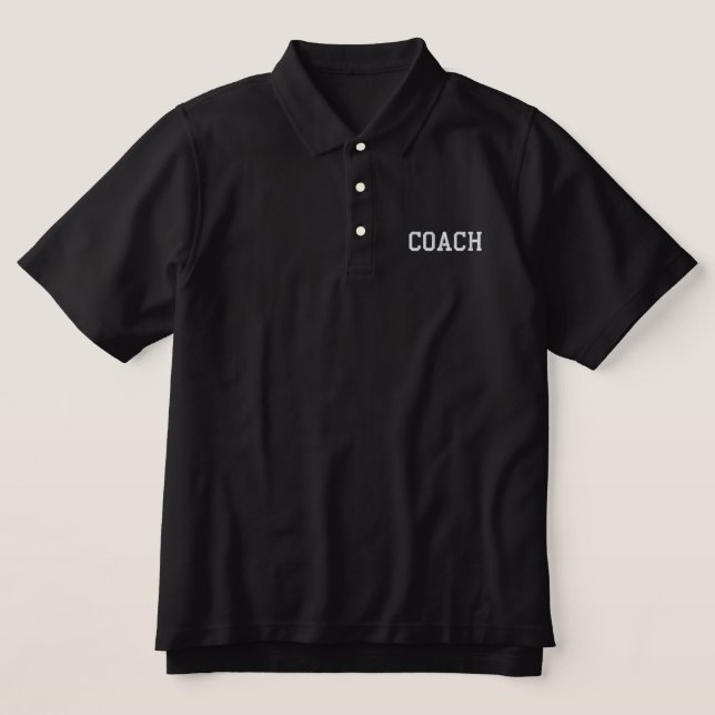 Camisa bordada do treinador (Design Front)