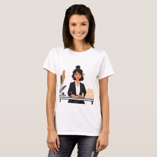 Camisa Boss Lady CEO Mulher Silhueta Urbana T-Shir