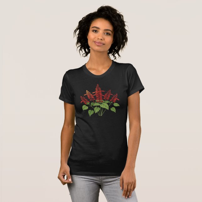 Camisa Botânica de Salvia Esplendente Bordada (Frente Completa)