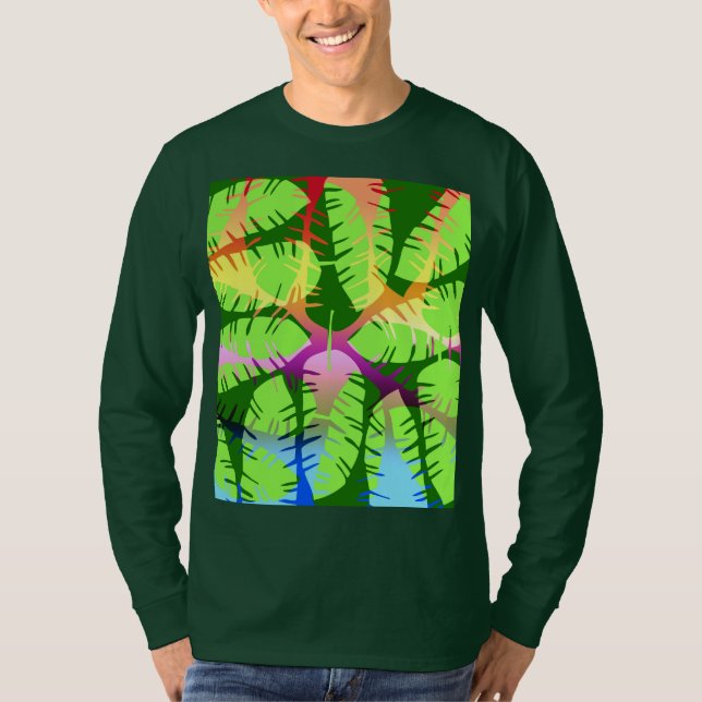 CAMISA BOTÂNICO FOLHAS DE BANANA RESUMO (Frente)