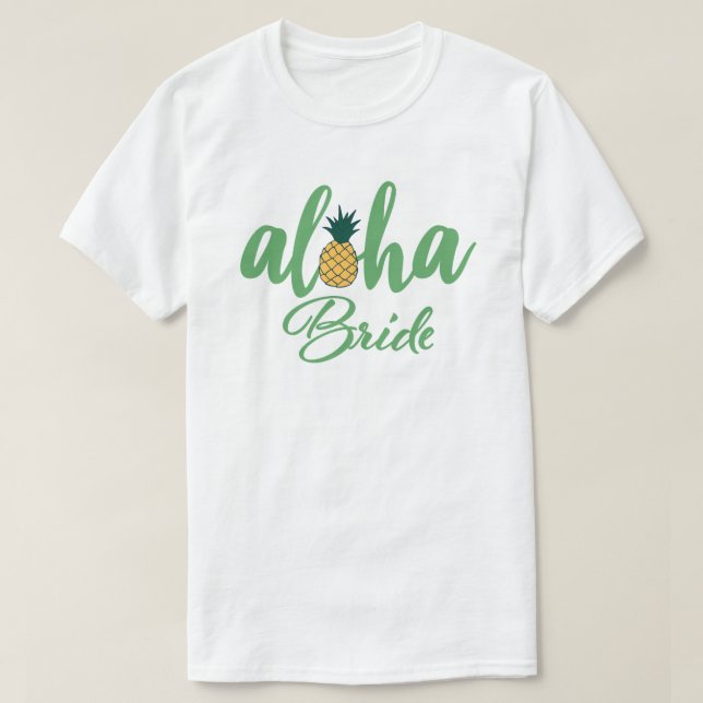 Camisa Branca Aloha Noiva (Frente do Design)
