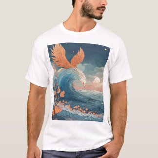 Camisa branca da águia - Soar com estilo