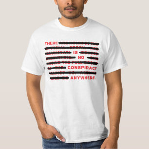 Camisa branca da conspiração t