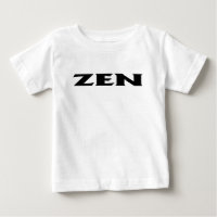 Camisa branca de bebê preto Zen