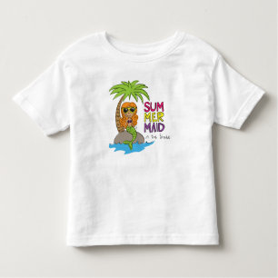 Camisa branca de camiseta-de-sereia-sereia