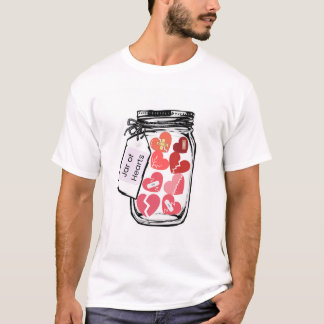 Camisa Branca de Corações Masculinos