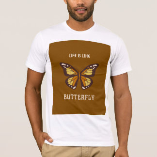 Camisa Branca de Manga Curta com Desenho de Borbol