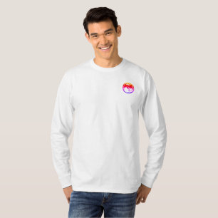 Camisa branca de manga longa Neon Dragon para home