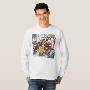 camisa branca de manga longa Santa Strike