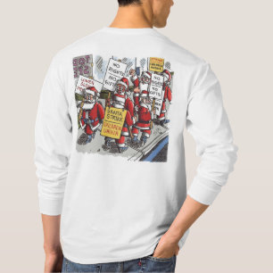 camisa branca de manga longa Santa Strike costas