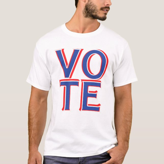 Camisa branca de voto nas eleições dos EUA Campanh (Frente)