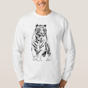 Camisa branca esplêndido do tigre