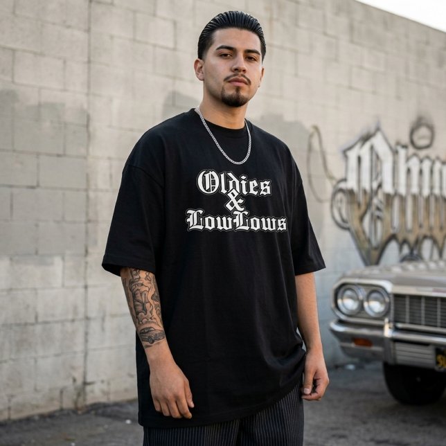 Camisa branca mais velha e baixa (Oldies and low lows T-shirt)