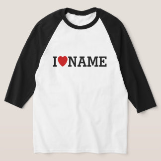Camisa Branca Personalizada com Coração e Nome Faç