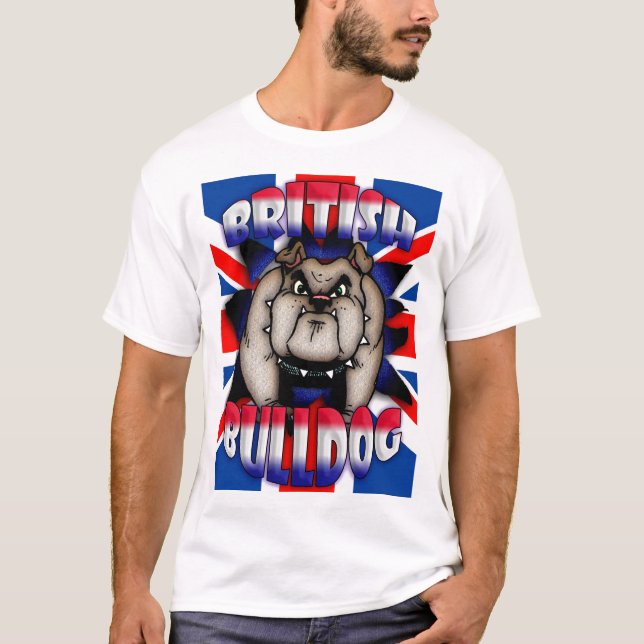 Camisa britânica, britânica do buldogue T com (Frente)