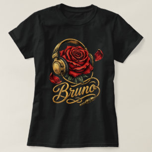 Camisa Bruno Vintage Headphone Rose, Personalizada