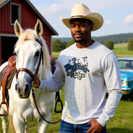 Camisa Buffalo Soldiers Design Azul Cinza