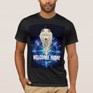 Camisa Burning Man Wolf Geometria Sagrada Neon Cós