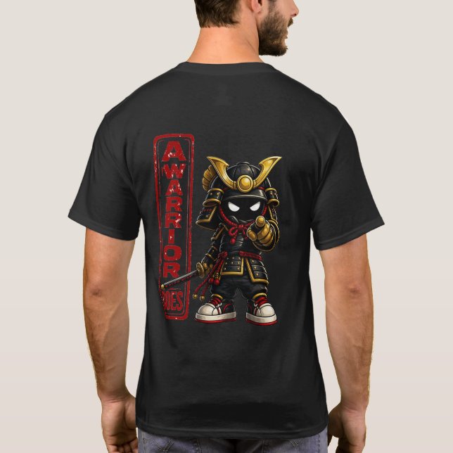 Camisa Bushi Apontando de um Guerreiro (Verso)